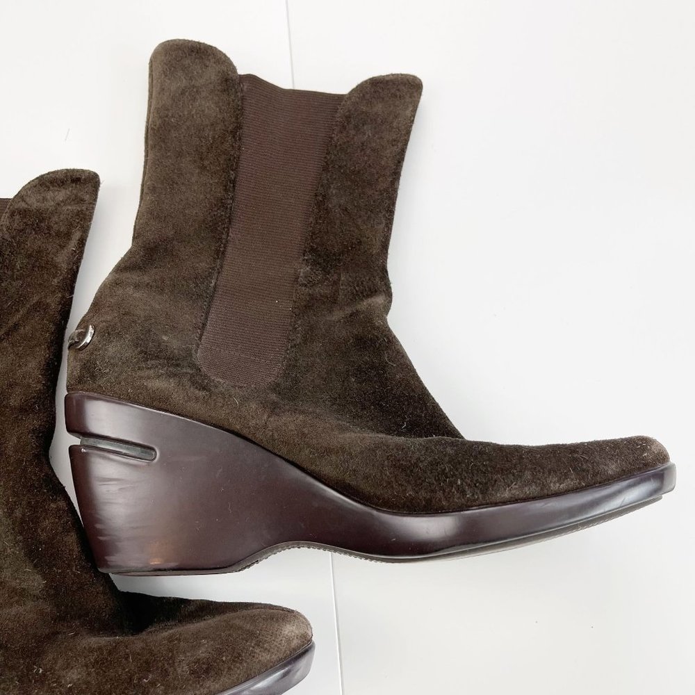 Cole Haan Nike Air Brown Suede Chelsea Ankle Boots Size 8B - Picture 5 of 14